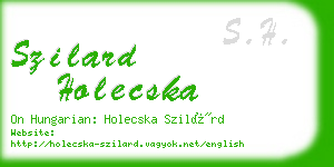 szilard holecska business card